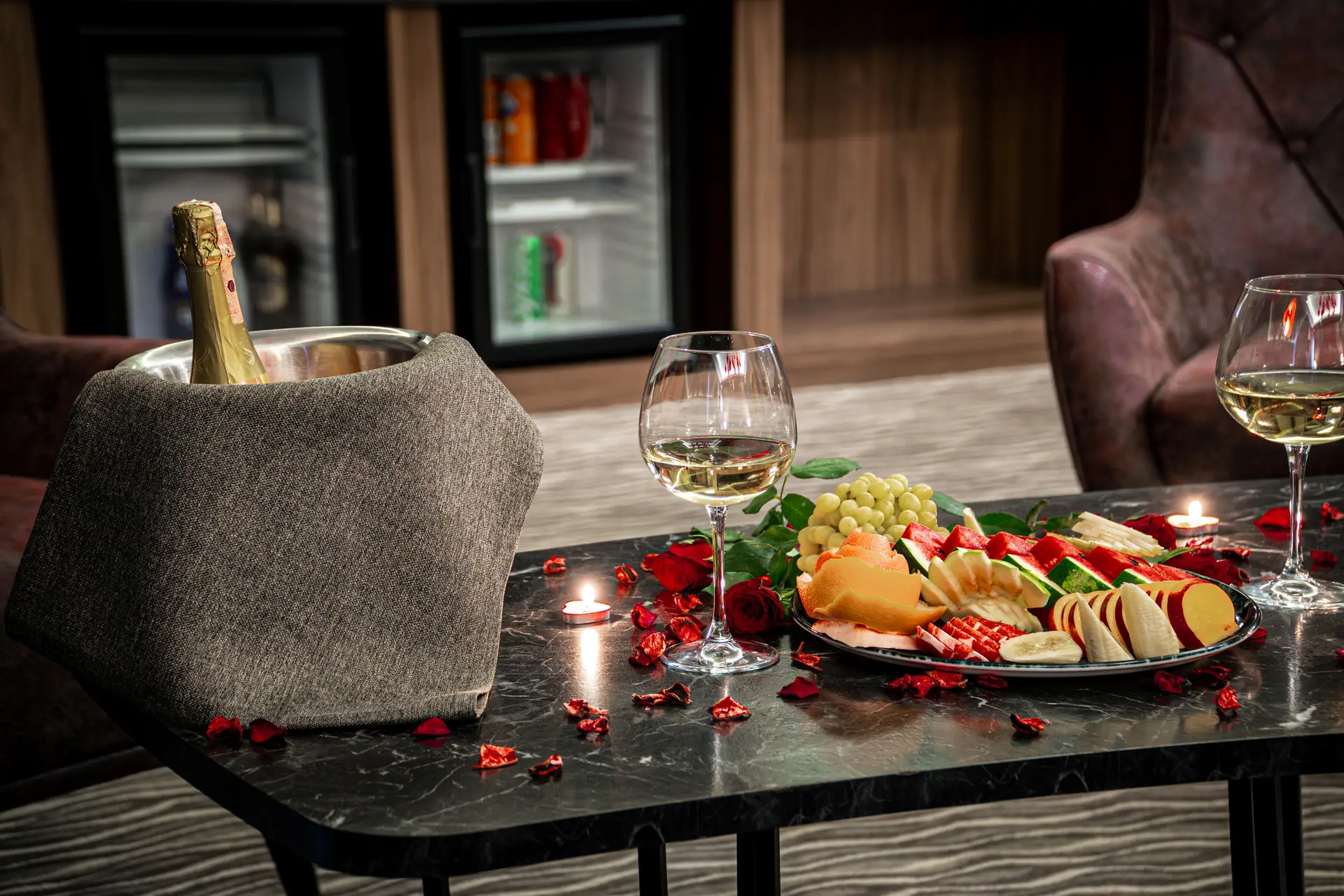 Dîner romantique en suite